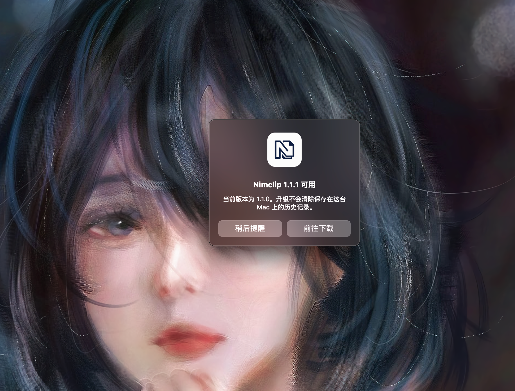 Nimclip update notification